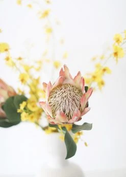 Afloral Coral Yellow Artificial King Protea - 29
