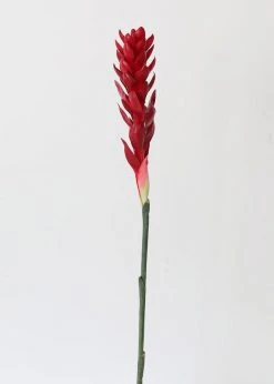 Afloral Red Faux Hawaiian Ginger Flower - 30