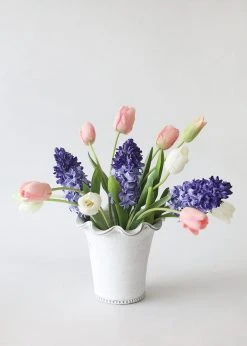 Afloral Wakefield Whitewashed Clay Pot With Drainage - 7