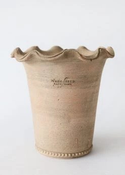 Afloral Wakefield Ruffled Clay Pot With Drainage - 9" Vases