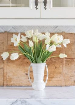 Afloral Farmhouse Ceramic Vase With Handles - 7.75" Vases