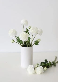 Afloral Cream White Ranunculus Silk Flower - 18.75