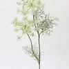 Afloral Artificial Flowers White Fake Queen Anne Wildflowers - 33"