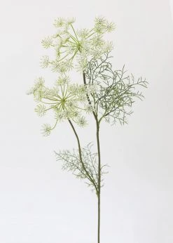 Afloral Artificial Flowers White Fake Queen Anne Wildflowers - 33"