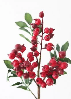 Afloral Artificial Plants Artificial Winter Red Berry Pick - 14"
