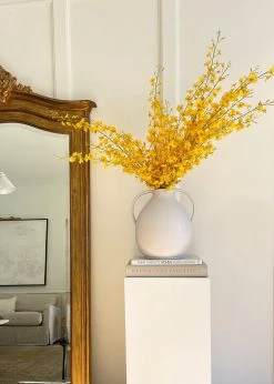 Afloral Natural White Clay Jug Vase - 14