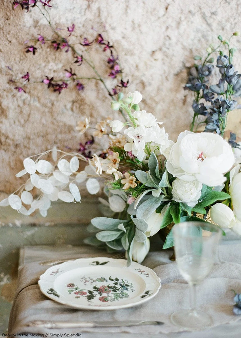 Afloral Faux Lunaria Silver Dollar Lunaria - 29" Artificial Flowers