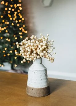 Afloral Artificial Plants Fake Berries Pick In Cream Beige - 9