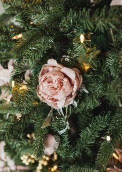 Afloral Artificial Flowers Artificial Snowy Pink Peony Flower - 27.5